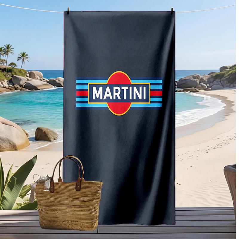 Asciugamano da Spiaggia Asciugatura Rapida Stampato Martini Racing Team Asciugamano da Bagno Super Assorbente Morbido Leggero per Piscina Viaggi Estivi