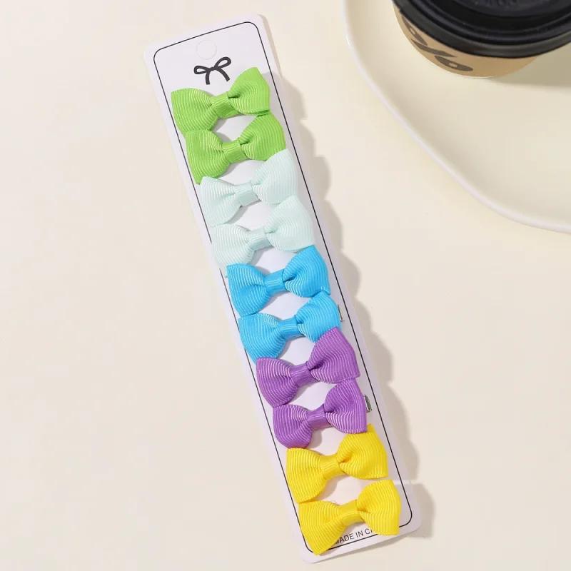 

10 шт. Мини-заколки для волос HandmadeBaby Bows Grosgrain 1,5 банты для волос Заколки-аллигаторы для маленьких девочек Аксессуары для волос Подарок
