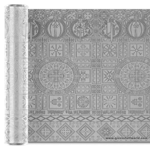 Green Stuff World Rolling Pin, Knights Templar Crest, 145mm Long, 25mm Diameter, Hobby Tool, GSW-2987