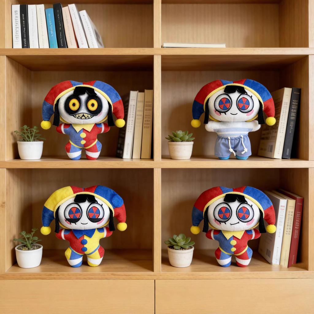 New Model Magical Digital Circus Clown Plush Doll Pendant