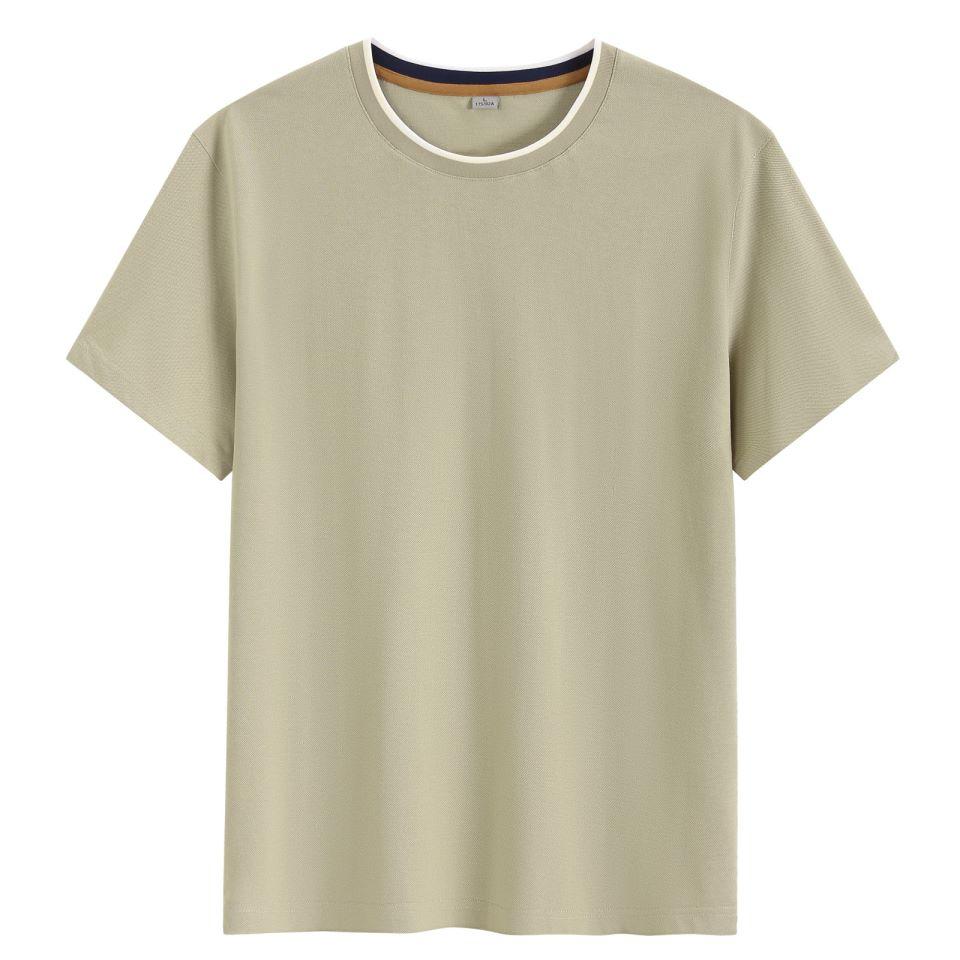 Minimalist Summer Crew Neck Tops Unisex T-shirt  Solid Color Unisex Lightweight T-shirt for Women and Men YG-247