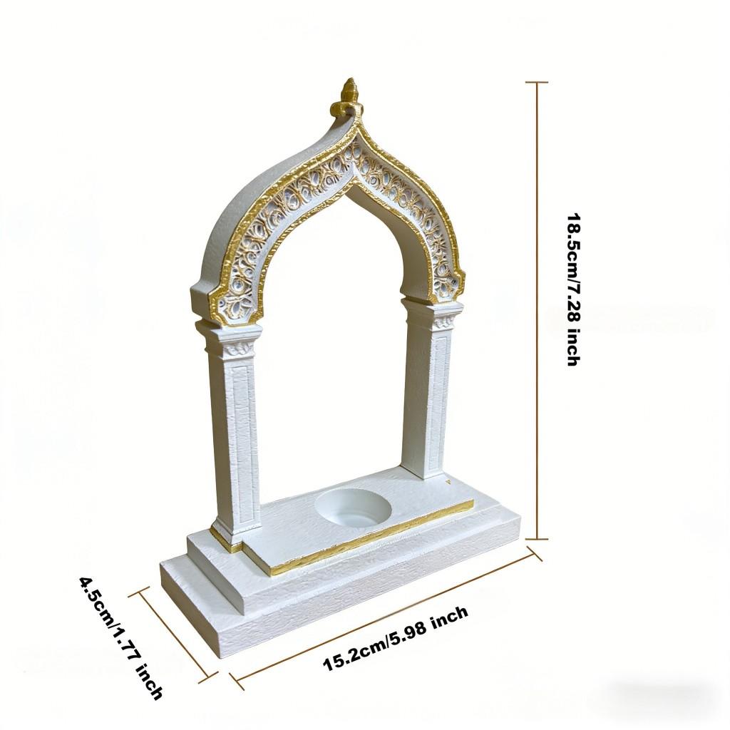 

Eid Mubarak Tealight Candle Holder Mosque Arch Ornament Ramadan Decorations for Home 2026 Islamic Muslim Party Decor Kareem Gift