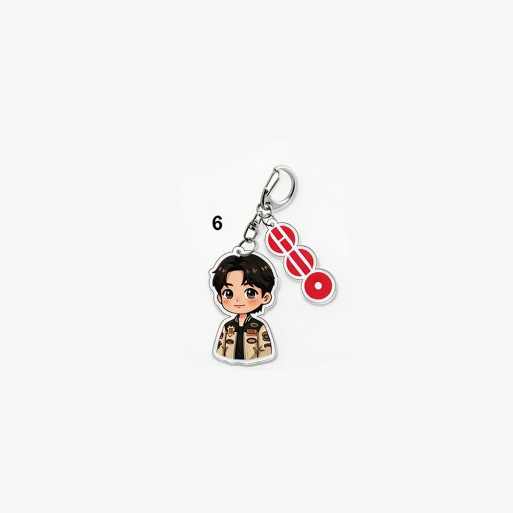 BTS Cartoon Keychain, Bangtan Boys Cartoon Figure Keyring, Kpop ARMY Fans Bag Pendant, Kpop Idol Collectible for ARMY
