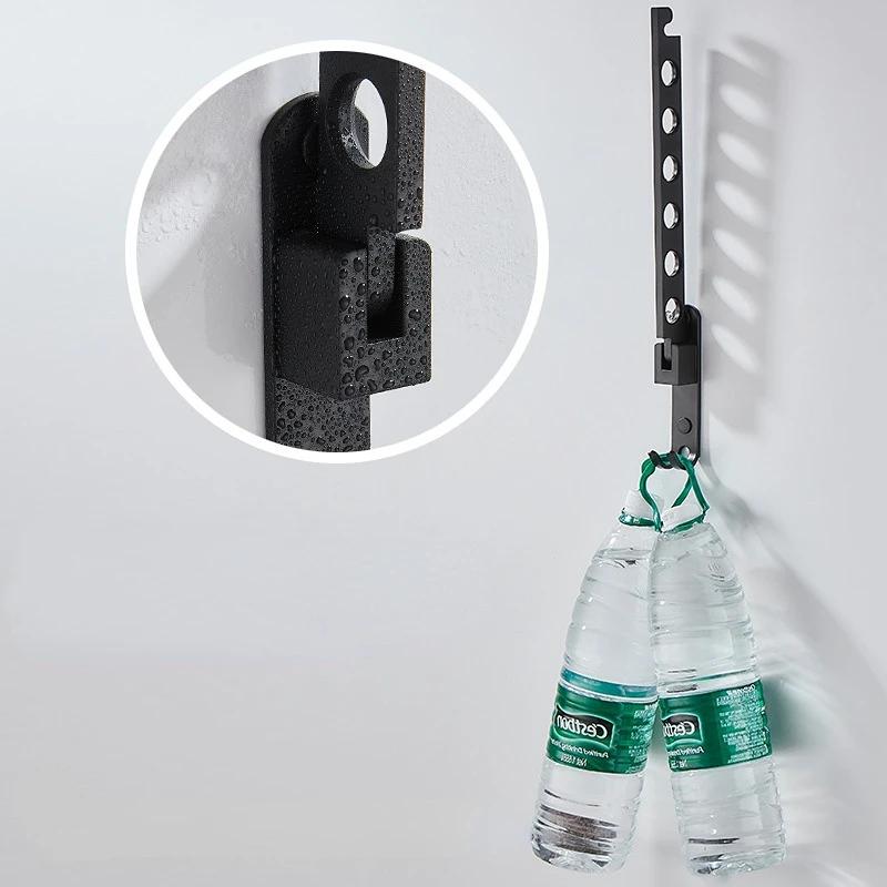 Wall Hanging Mounted Drying Rack Home Balcony Space Saving Folding Clothes Hanger Hotel Retractable Indoor & Outdoor Drying Pole
