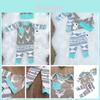 Adorabile Set di 3 Pezzi per Neonato e Bambino Maschio Cervo T-shirt Pantaloni Cappello