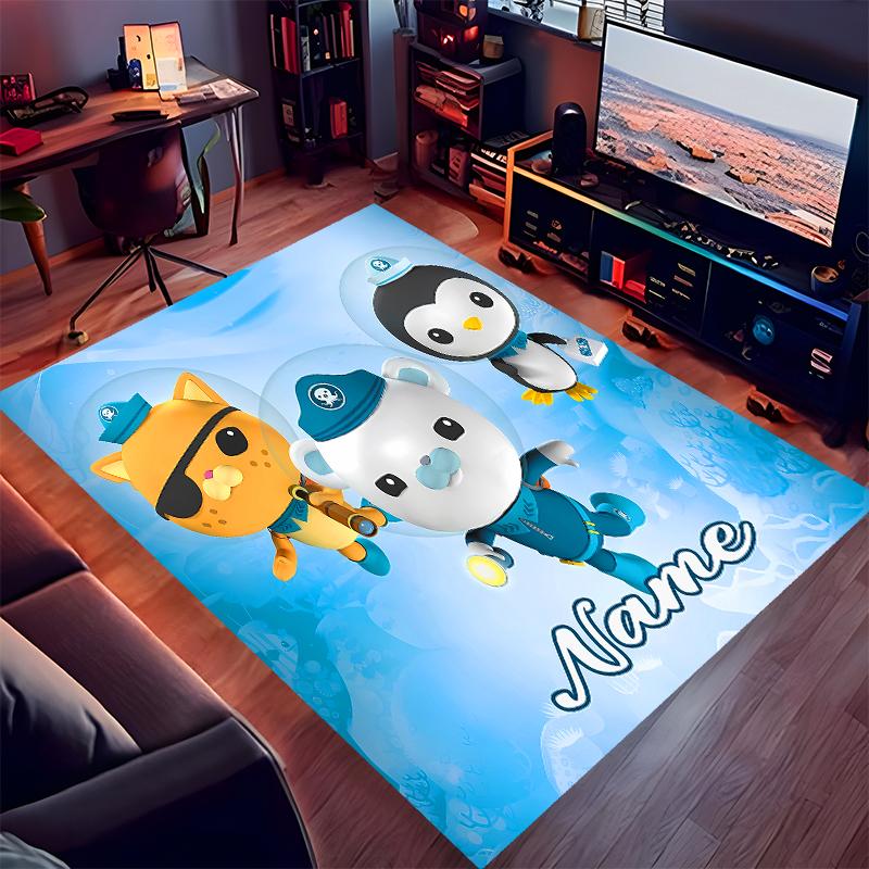Custom personalization Octonauts Print Area Rug - Soft, Washable Non-Slip Indoor Mat,Living Room,Home&Office Decorative Rug