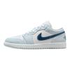 Jordan Air  1 Comfortable Classic Shock Absorption Low Top Retro Basketball Shoes Men sneaker Light-Blue White 553558-400