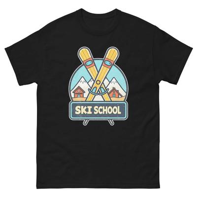 Skischule Berg Skigebiet Stadt T-Shirt