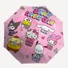 1pc Sanrio Lovers Club Automatic Folding Umbrella - Portable Tri-Fold Design with 8-Rib Iron Frame - Outdoor for Fans, Travelers, Everyday Use - Perfe