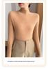 Soft Knit Seamless Women's Sweater, Skin-Friendly, Semi-High Neck, Perfect Base Layer for Autumn/Winter.