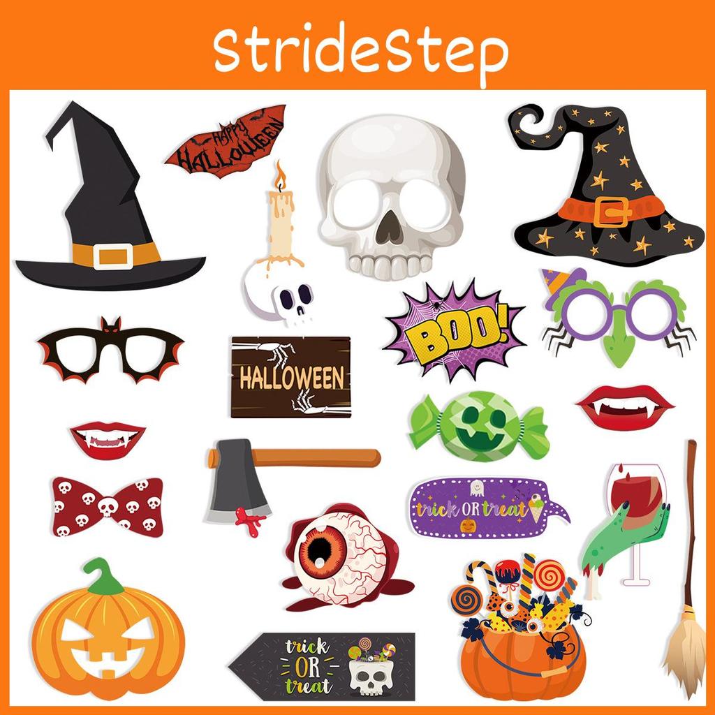 Halloween Party Photo Accessories With Paper Props For Venue Decoration And Fun Photos