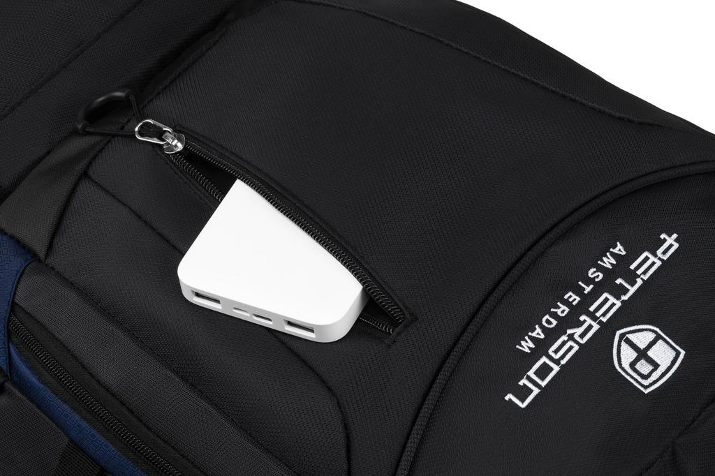 Mochila PTN PWY-01-6249 Azul Marino+Negro