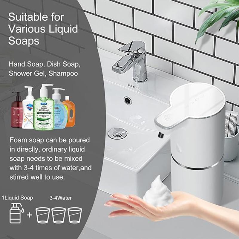 350ML Automatic Infrared Sensing Soap Dispenser Electric Non-Contact Foam Washing Machine Detergent Dispenser Wall Mounted