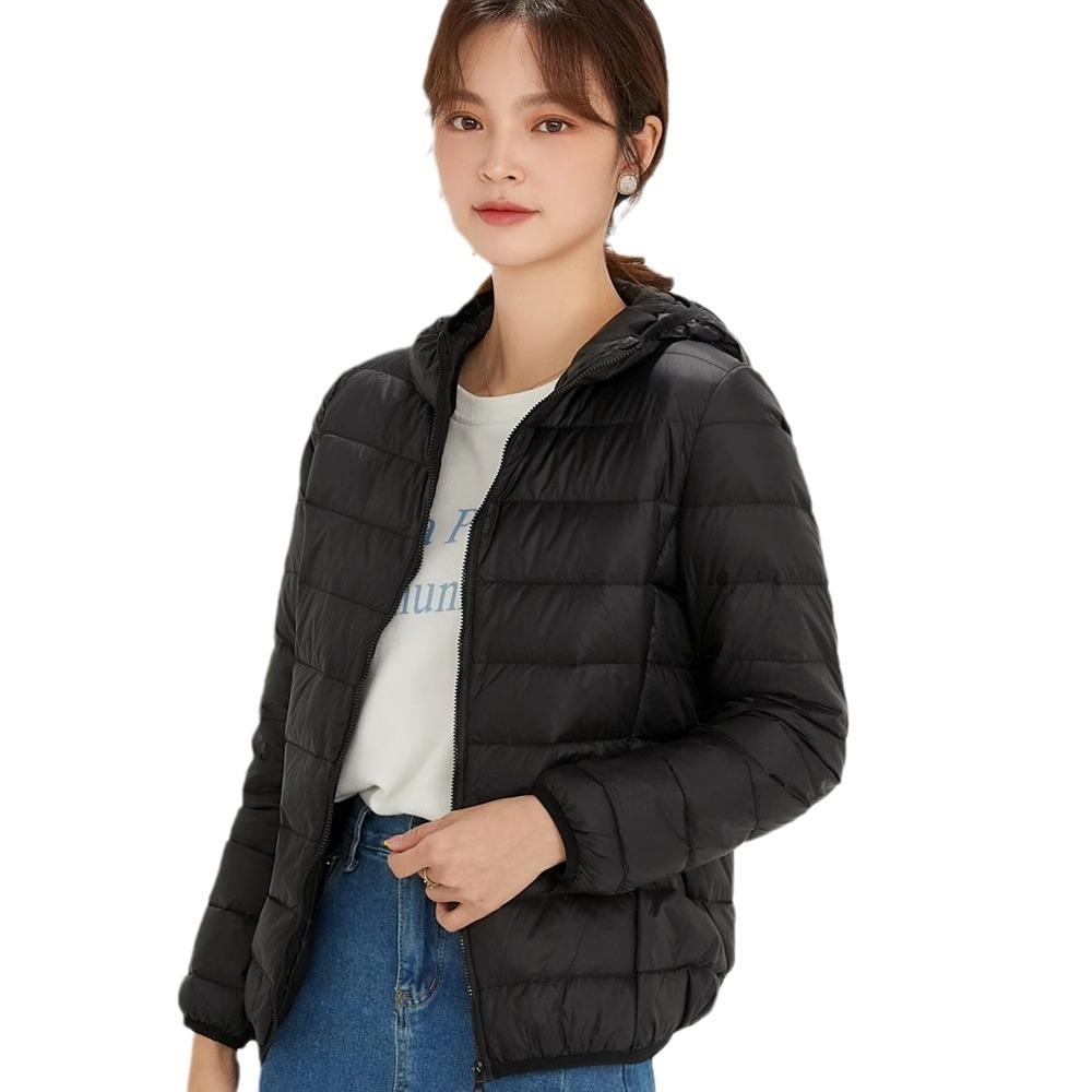 Down jacket women's light and thin autumn and winter new light white duck down short stand-up collar warm long-sleeved jacket