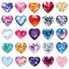 50/100PCS Sparkling Heart Stickers Love Diamond Shape Colorful Cool Decoration Phone Case Notebook Water Cup DIY Stickers