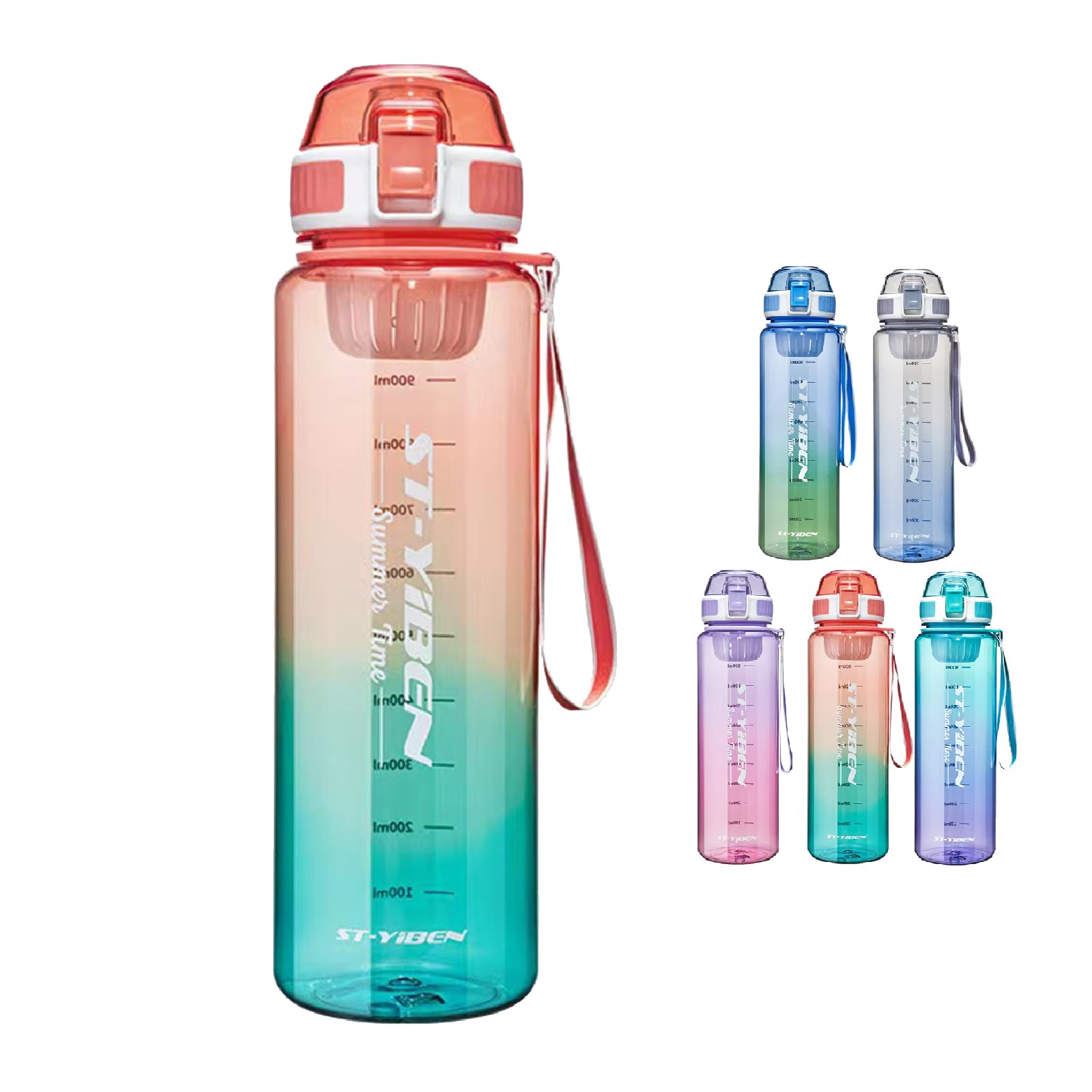 

TSQIBU Water Bottle, 1100ml Large Capacity, Ultra-Lightweight Plastic, Portable, Leak-Proof, BPA-Free, Unisex, for Adults and Children, Outdoor