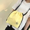 Lightweight Nylon Bucket Bag Large Capacity Crossbody Bag Simple Drawstring Shoulder Bag  Girl