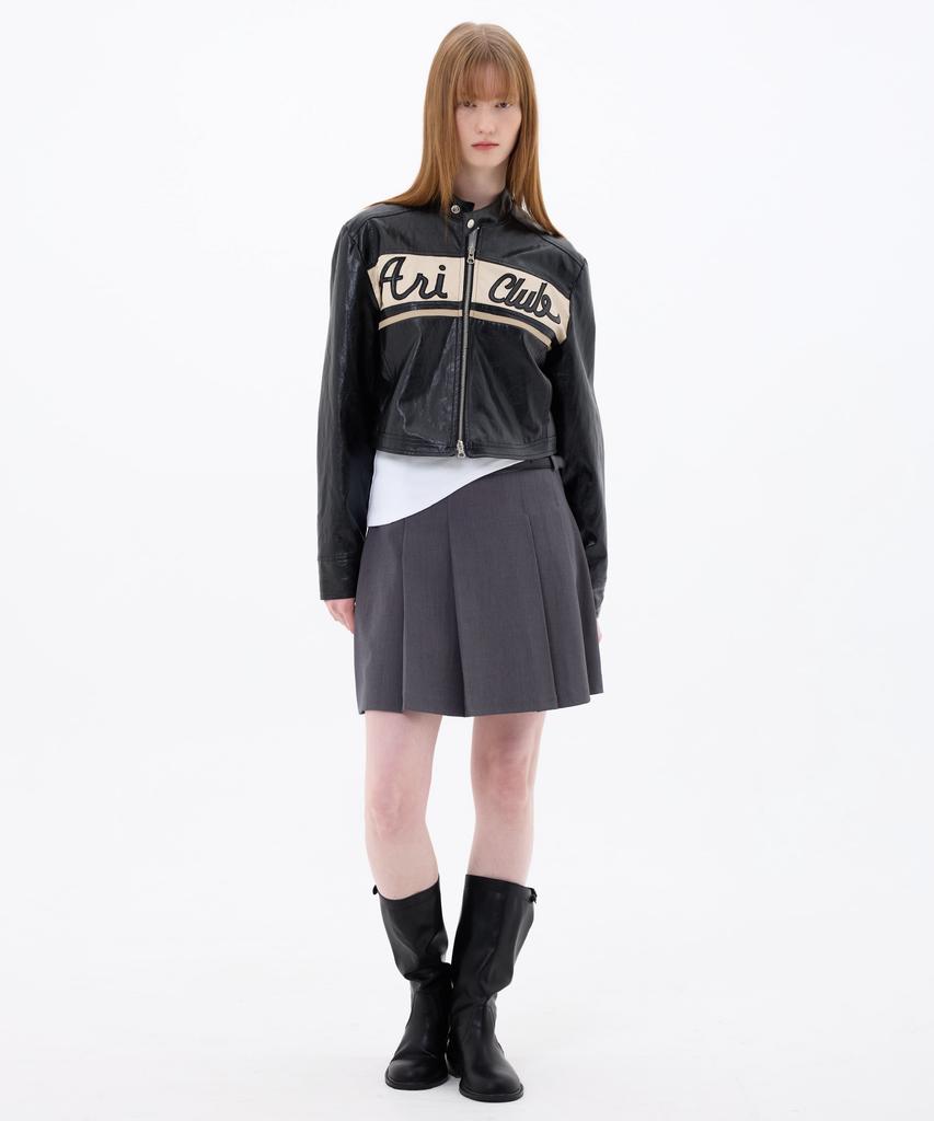 Alikim Moon Night Pleats Skirt / Charcoal