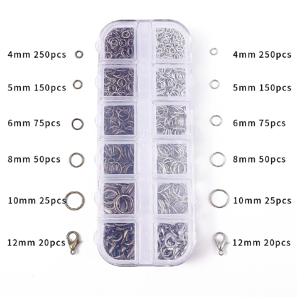 Set Alloy Open Jump Rings Mixed 0.7x5mm, 12mmLobster Clasps,Jewelry Pliers,For DIY Jewelry Making Supplies Necklace Repair
