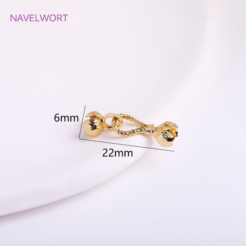 

14K Gold Plated Clasps Hooks End Connectors Lock For Bracelet Making Brass Metal Ball Chain Clasp DIY Handmade Crafts Wholesale 1 piece