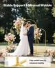 Arch Backdrop Stand, Set of 3, 1.8/1.5/1.2 M, Stable Structure, Easy Assembly, Gold Metal Arch Backdrop Stand for Wedding, Birthday Party, Graduation,