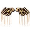New Fashion 1 Pair Chain Tassel Rivet Shoulder Pad Brooch Punk Tassel Metal Epaulet For Women Men