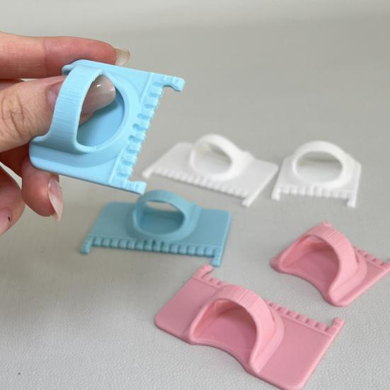 Kantenstich-Messgerät Schloss Nählineal 3D-gedrucktes Nahtzugabe-Lineal Daumen-Führungslineal für präzises Säumen Quilten Patchwork Stickerei DIY Stoff