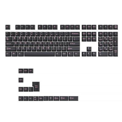 Tastenkappen 126 Tasten Double Shot OEM Profil PBT Benutzerdefiniertes Tastenkappenset für Mechanische Tastatur Cherry Gateron MX Schalter Schwarz 60% 65% 75% 80% 100% (Rosa