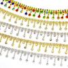 10Yards Rhinestone Fringe Trim Sparkle Diamond Rhinestone Tassel Chain Crystal Belt Clothing Bag DIY Wedding Decoration Gift