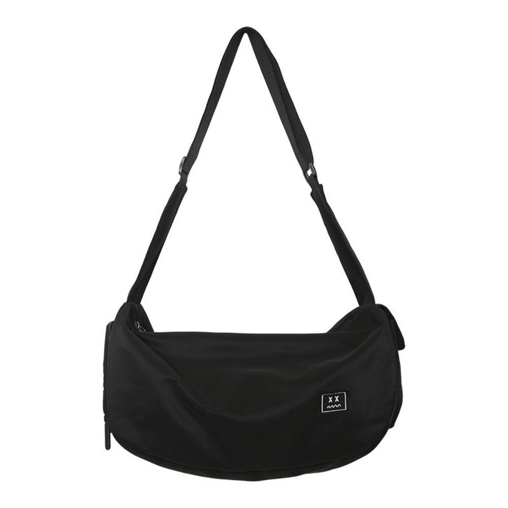 

Harajuku Canvas Dumpling Bag Large Capacity Sports Crossbody Bag Casual Nylon Shoulder Bag Travel чорний