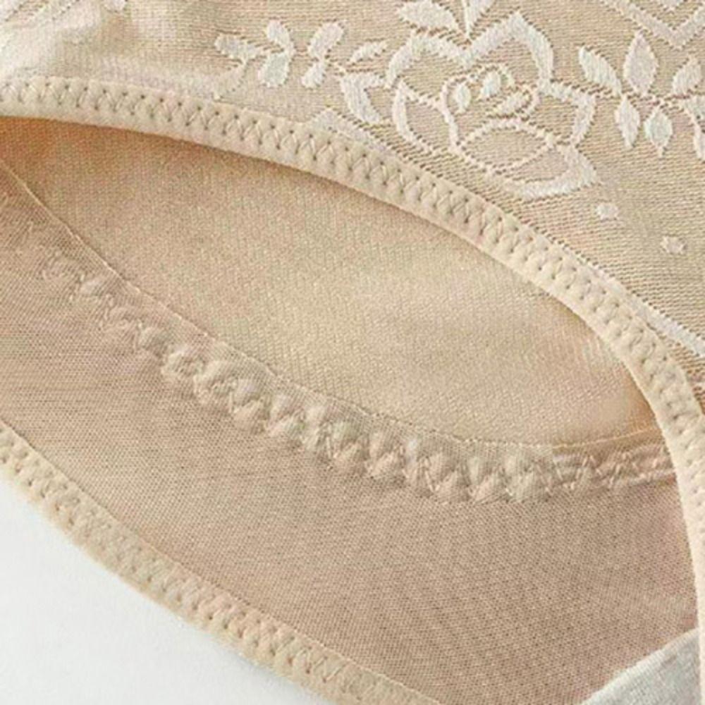 Lace Flower Butt Lifter Briefs Mid Waist Slimming Buckle Shapers Postpartum Body Shapers  Daily