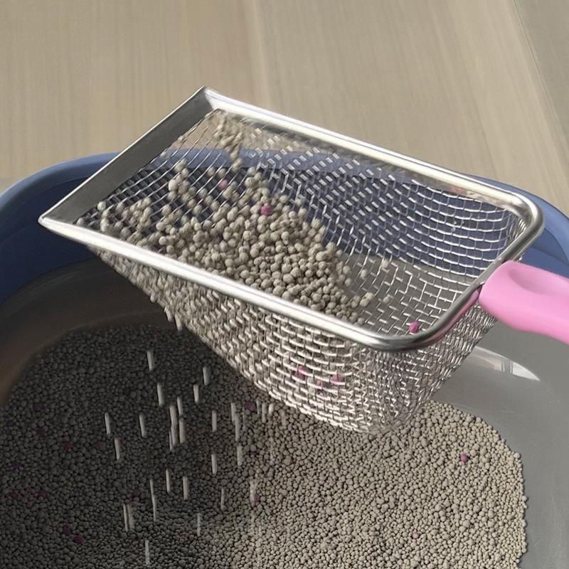 Stainless Steel Large Cat Litter Scoop with Hollow Design - Pet Poop Scooper