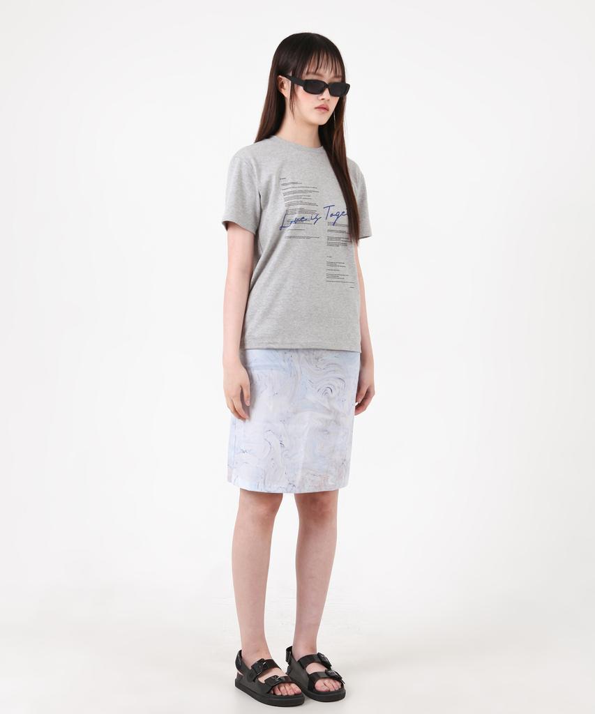 KATHARSIS Love Is Together Lettering T-Shirt Gray One Size