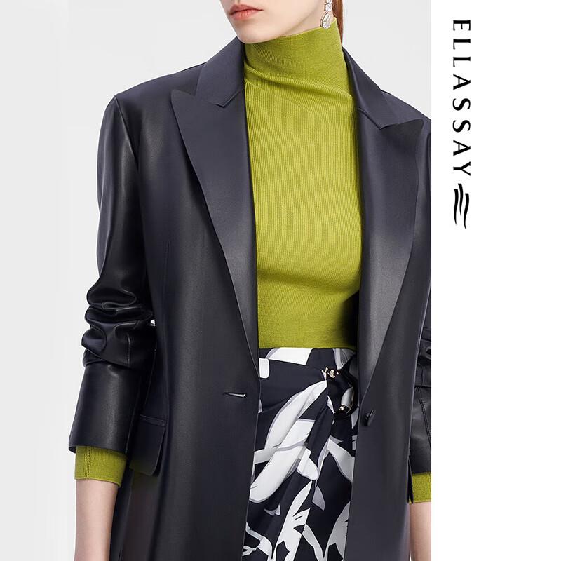 ELLASSAY Women's Soft Wool Cashmere Slim-Fit Sweater