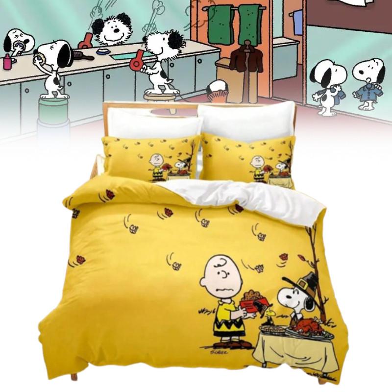Digital Cartoon Print Duvet Cover Pillowcase Set Bedroom Gift Bedding