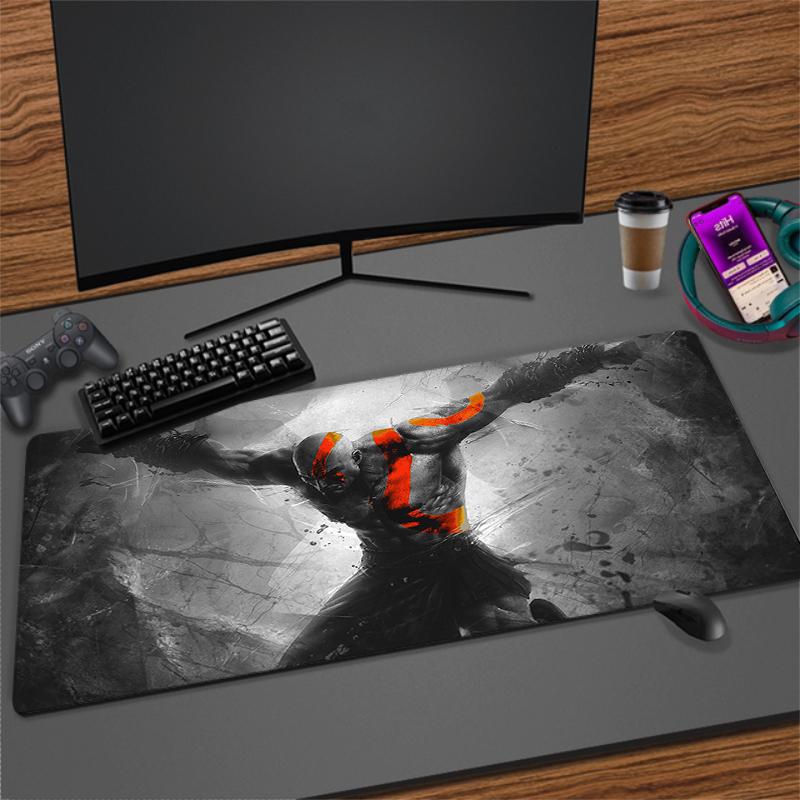 Xxl Mouse Pad God of War Gaming Accessories Keyboard Computer Desk Mat Game Big Carpet 90x40 Large Gamer Cabinet Table Mousepad
