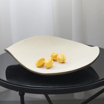 Modern Minimalist Texture Crack Tray Fruit Plate Ornaments Hotel Living Room Coffee Table Entrance Hall Creative Home Soft Decorations