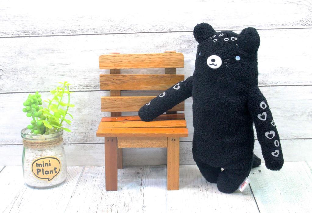 Shinada Fumofumo-san Hyomo Black (Medium) 10 X 5 X 20 Cm Plush Toy Animal Goods FMLO-0078B