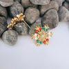 Boucles d'oreilles flocon de neige en strass colorés: Design Unique pour les Cadeaux de Fête des Femmes