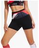 Women's Fashion Printed Compression Running Shorts with Pockets, Quick-Drying, Full Waist Fit.