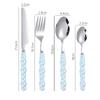 4Pcs Fashion Pearl Handle Cutlery Set Creativity Stainless Steel Knife Fork Western Steak Tableware  Table Decor Gifts
