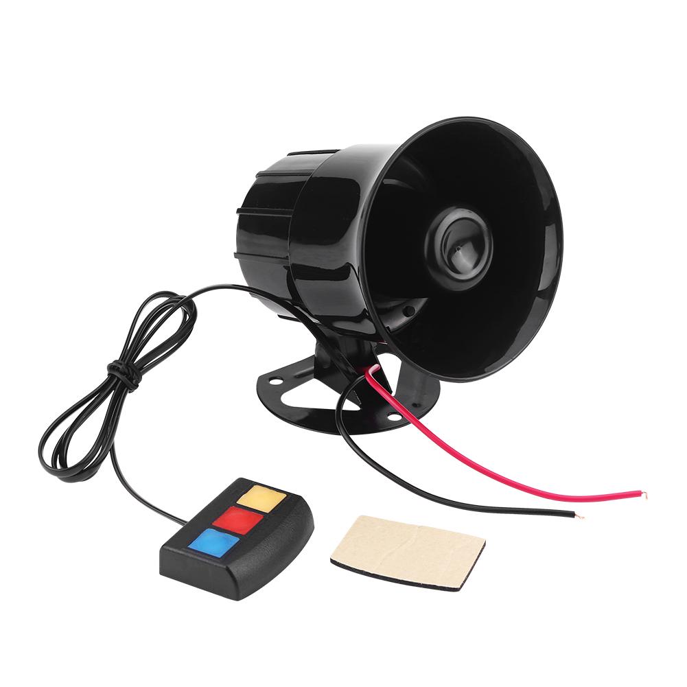 12V 30W Car Motorcycle Alarm Warning Siren Horn 3 Sound Loud Speaker