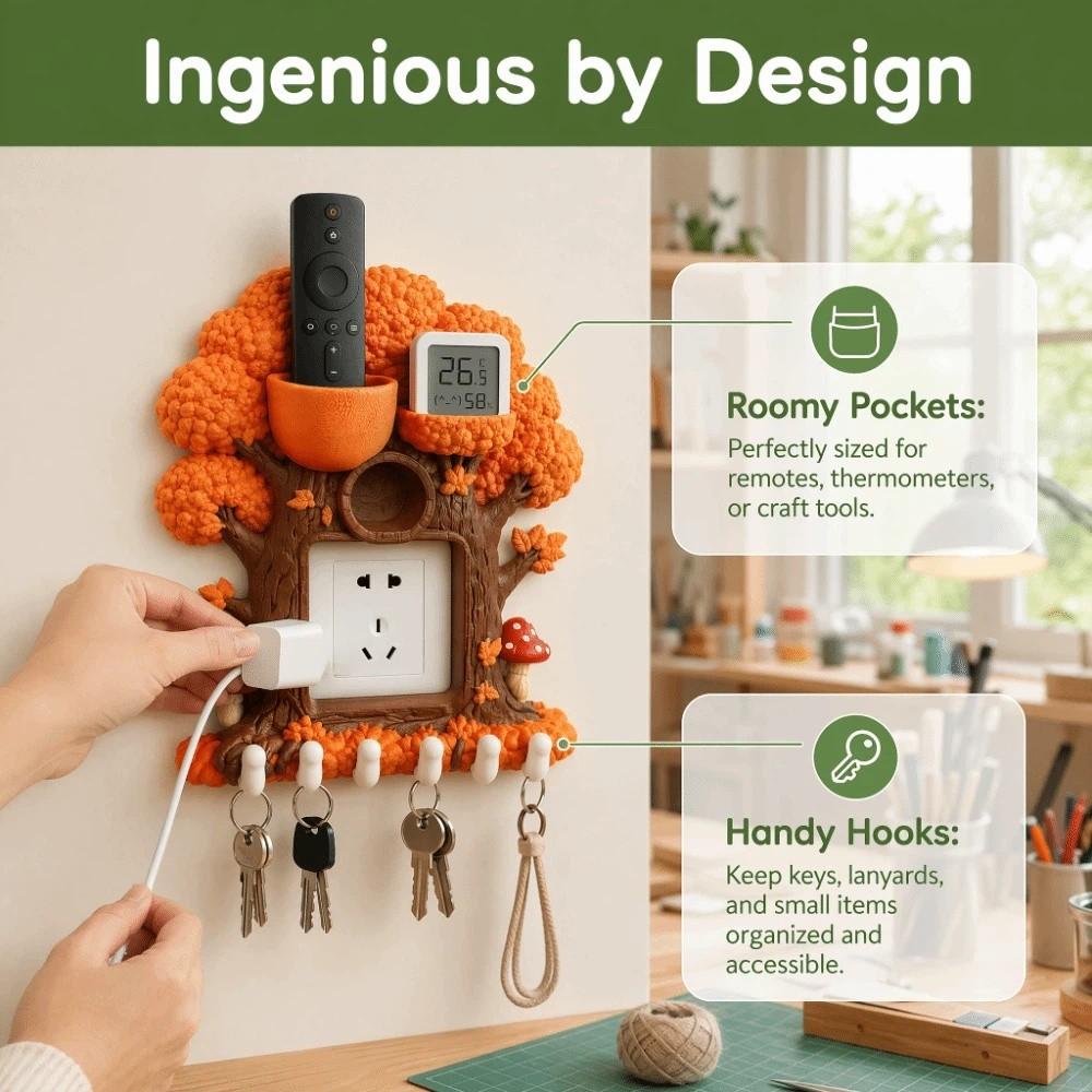 Creative Key Hook 3D Printed Light Switch Sleeve Protective Remote control storage  Home Decoration