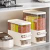 SPSR Airtight Divided Grain & Rice Storage Bins, Transparent (2-Pack)