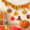Joy Bang Thanksgiving Bulletin Board Decorations, 50 Pcs Autumn Fall Cutouts Pumpkin Leaves Turkey Cutouts Thanksgiving Decorations Decor for Home