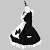 Costume da Cameriera Giapponese Bianco e Nero Super Carino - Manica Lunga