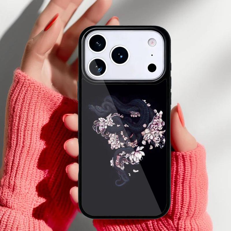 Flower snake Phone Case for iPhone 17 16 15 14 13 Pro Max Back Cover for 12 11 Pro Coque