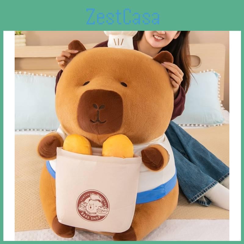 Capybara Chef Plush Toy Cartoon Animal Stuffed Doll Room Decoration Kids Gift