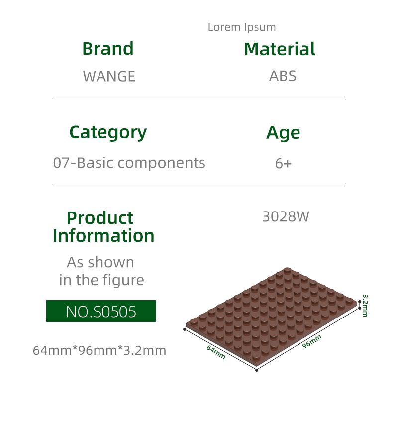 Non-Toxic Base Plate 1Pcs/ Compatible 3028W Double-Sided Base Plate With 8X12 Holes Moc Building Blocks Assembled Construction