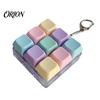 Mechanical Keyboard Fidget Keychain 2/3/4/9-Keys Toy, Stress Relief Push Button Finger Toy Clicker LED Light-up Tactile